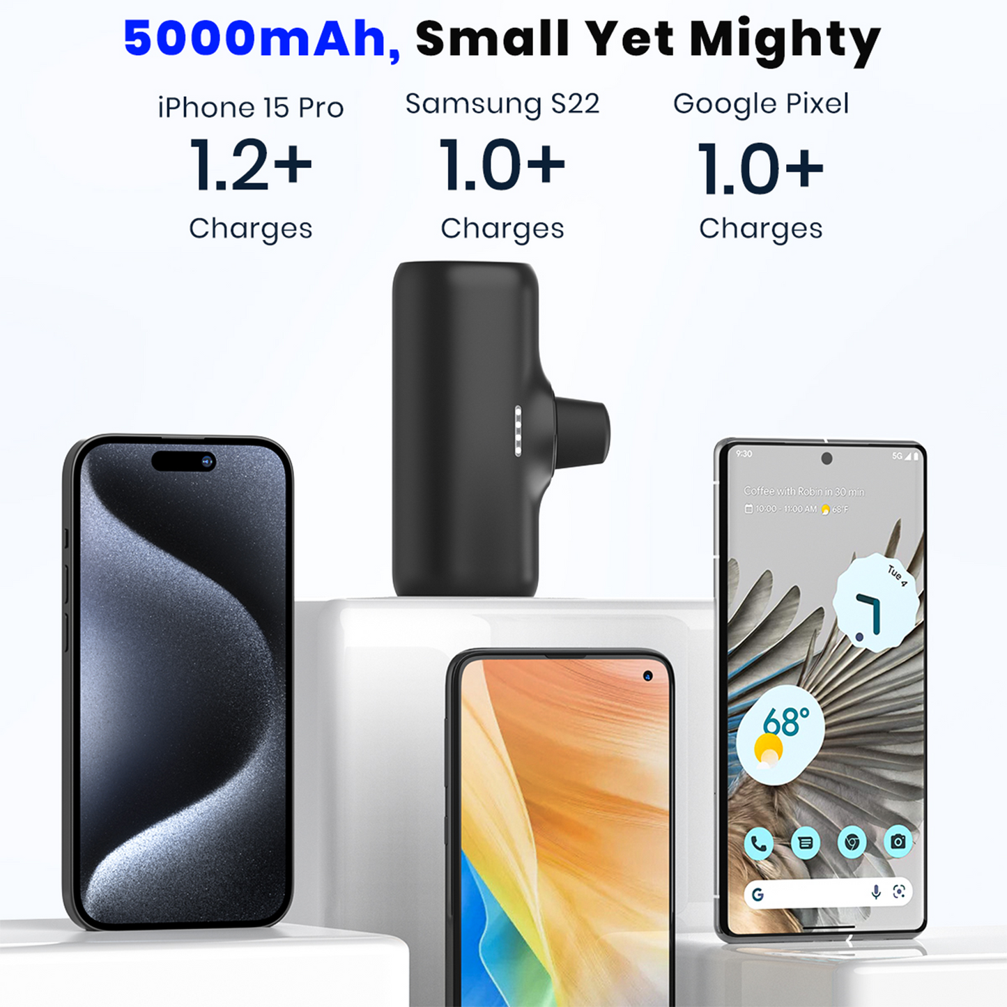 CONXWAN Small Portable Charger 5000mAh